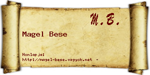 Magel Bese névjegykártya